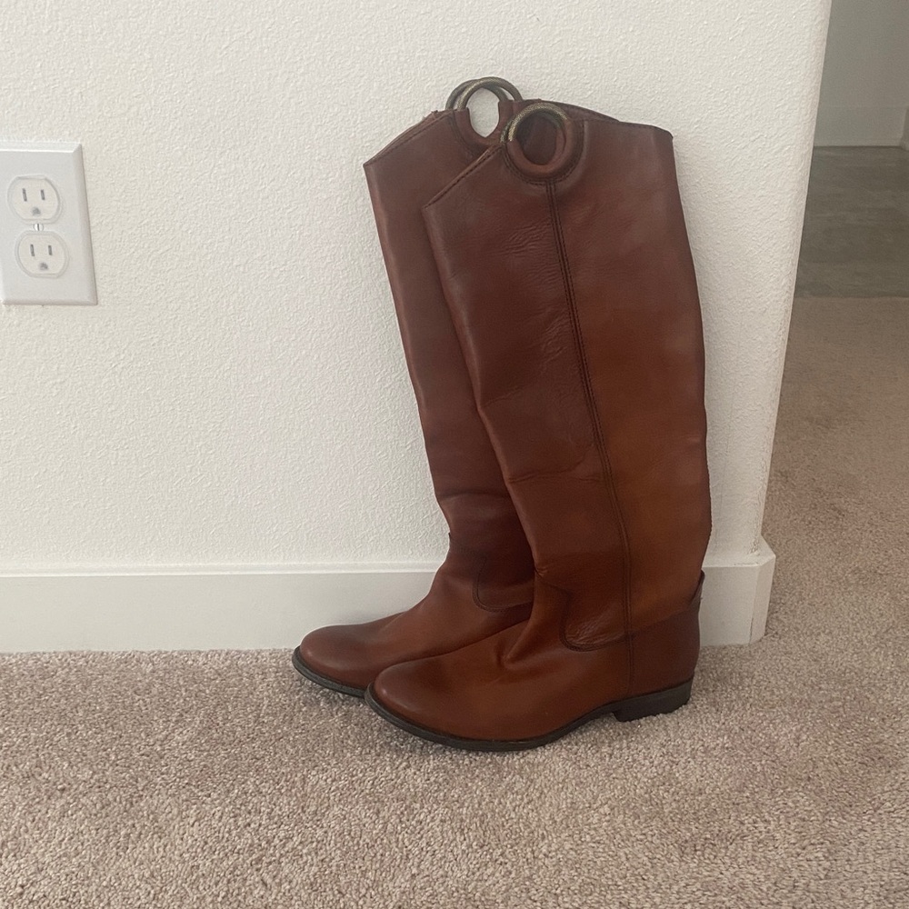 FRYE Brown Leather Riding Boots